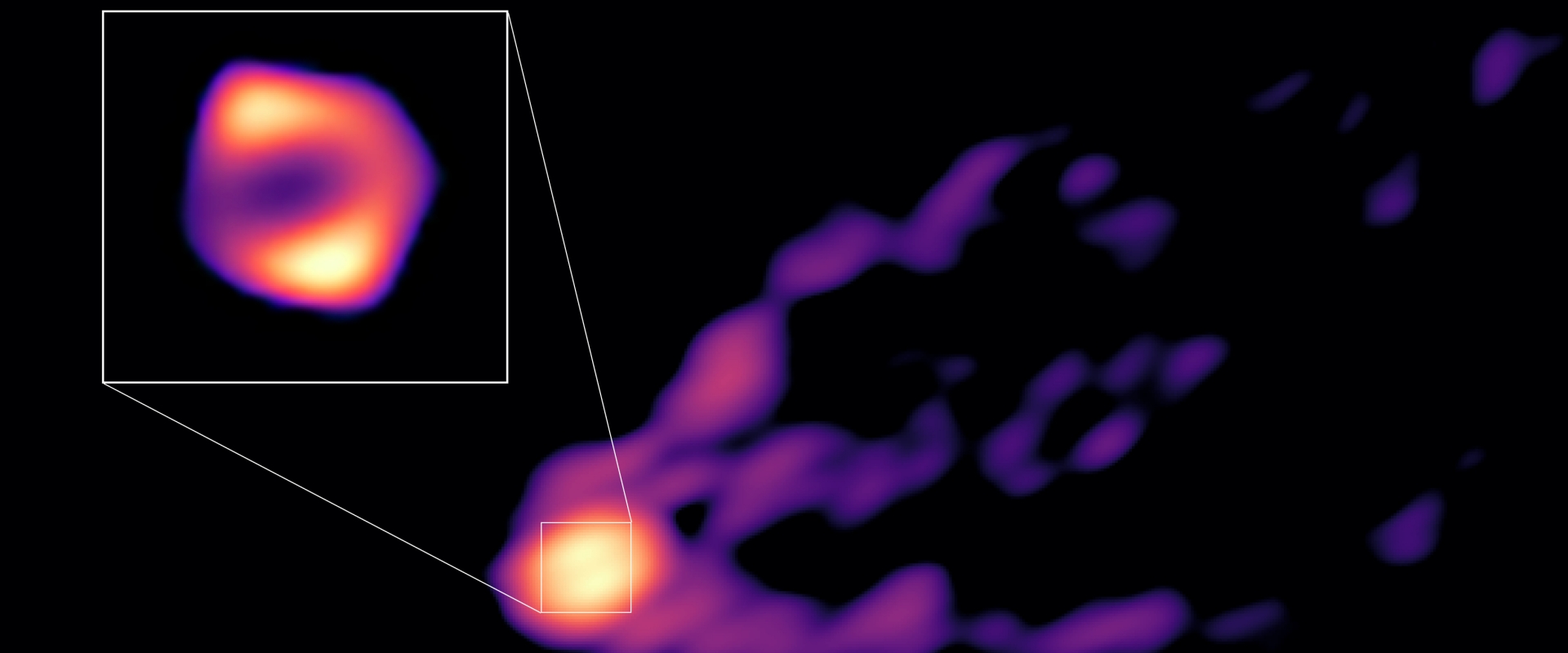 Astronomers Image for the First Time a Black Hole Expelling a Powerful Jet