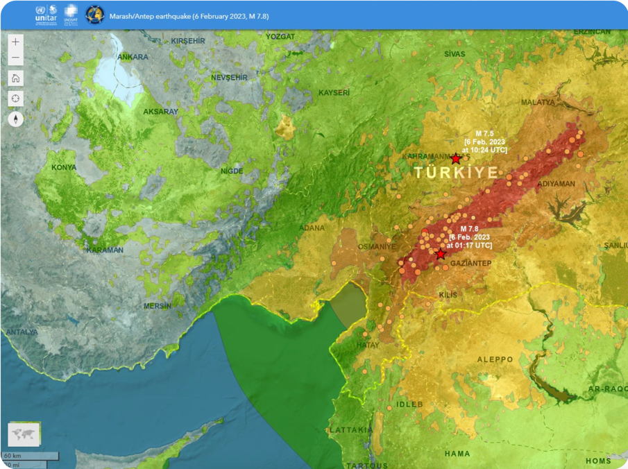 Night-light Imagery of SDGSAT-1 Contributes to UNOSAT Light Loss Assessment on Turkish Cities Following Devastating Earthquakes