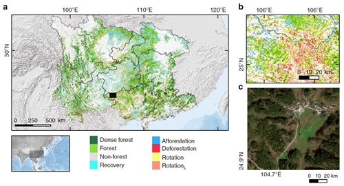 Land use in southern China.