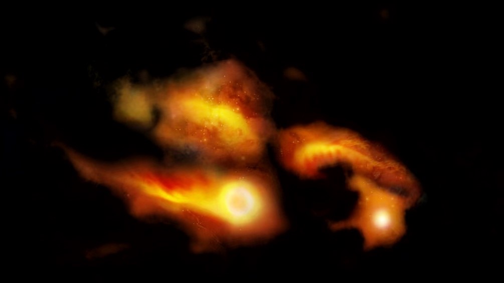 Astronomers Discover Forming Quadruple-star System: More Intimate, More Complex