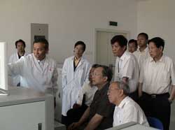 Leaders of CAS and Shaanxi Province inspect Time Service Center