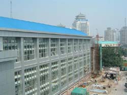 The project is located at the Moon Altar Athletic Center in Beijing.