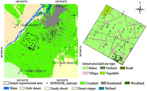 Land use map of the study area and the location of AWS or EC stations.jpg