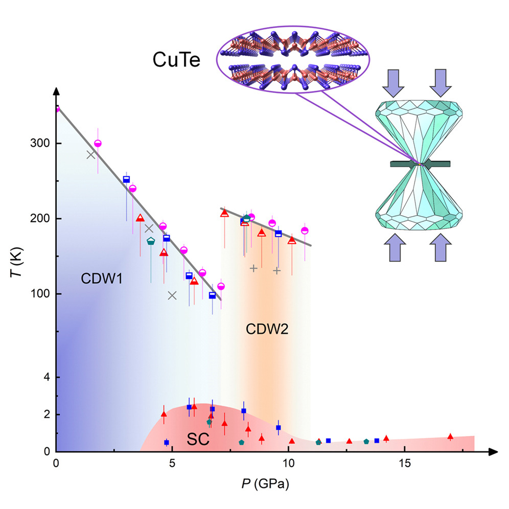Scientists Reveal Two Distinct Charge Density Wave Orders and Their Intricate Interplay with Superconductivity in Pressurized CuTe