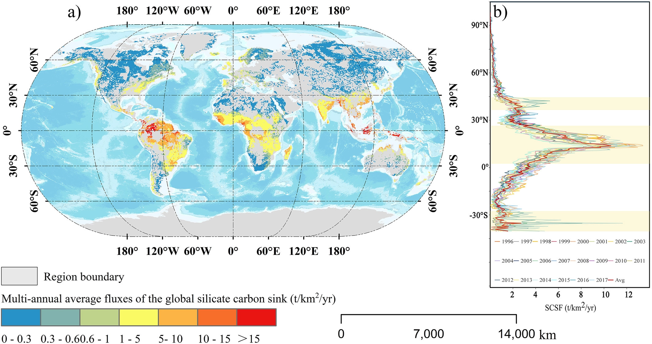 La reserva global de carbono para la meteorización por silicatos tiene un enorme potencial para absorber dióxido de carbono.