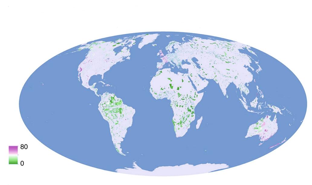 Established and predicted richness of 894 alien animals in 199,957 global terrestrial Protected Areas.