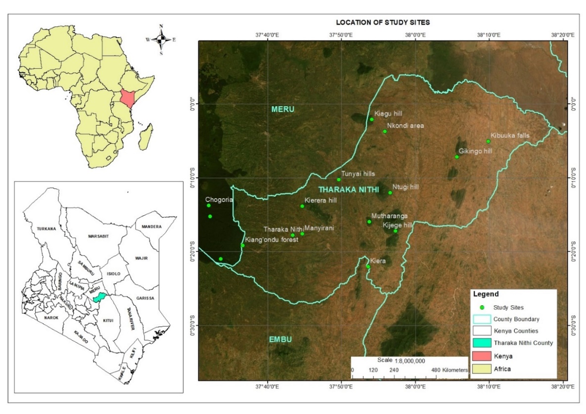 Location and study sites of Tharaka-Nithi County, Kenya (Image by SAJOREC).jpg