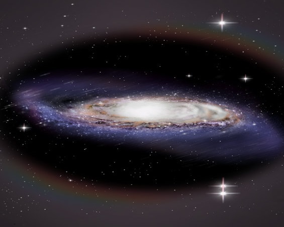 "Motion Picture" View of Warped Milky Way Reveals Shape of Its Dark Matter Halo